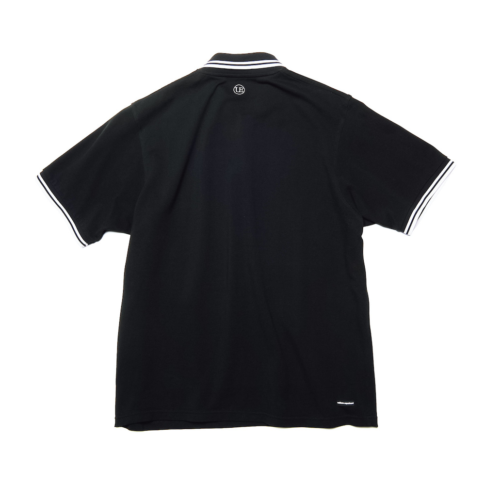 uniform experiment / S/S SEED STITCH WIDE POLO (Black)背面
